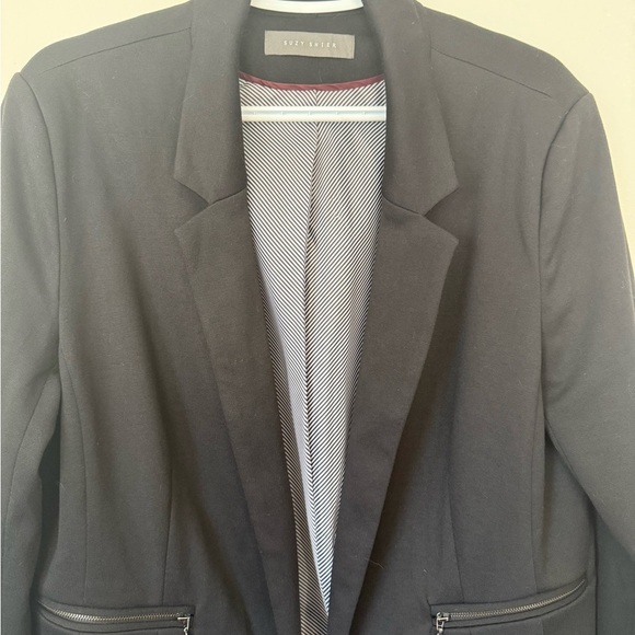Black Notched Lapel Long Sleeve Formal Blazer Ladies Size XL - Picture 5 of 5